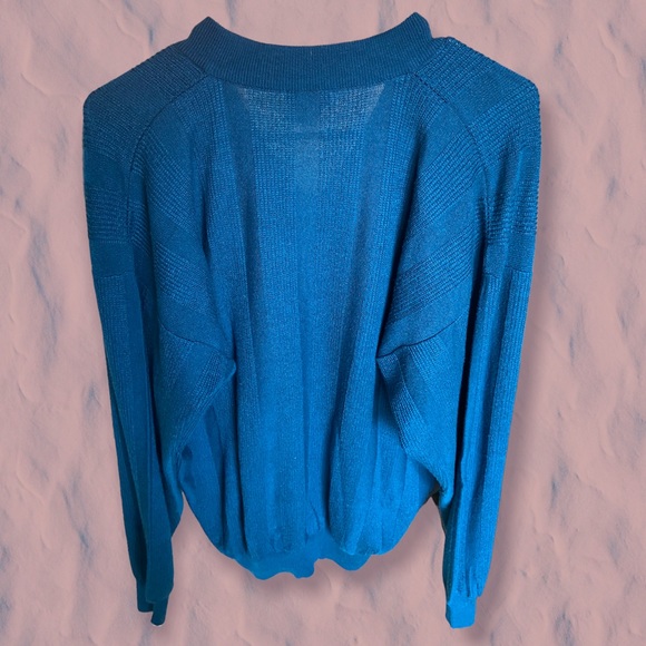 Vintage Ermenegildo Zegna Teal Cashmere Sweater - Picture 3 of 5